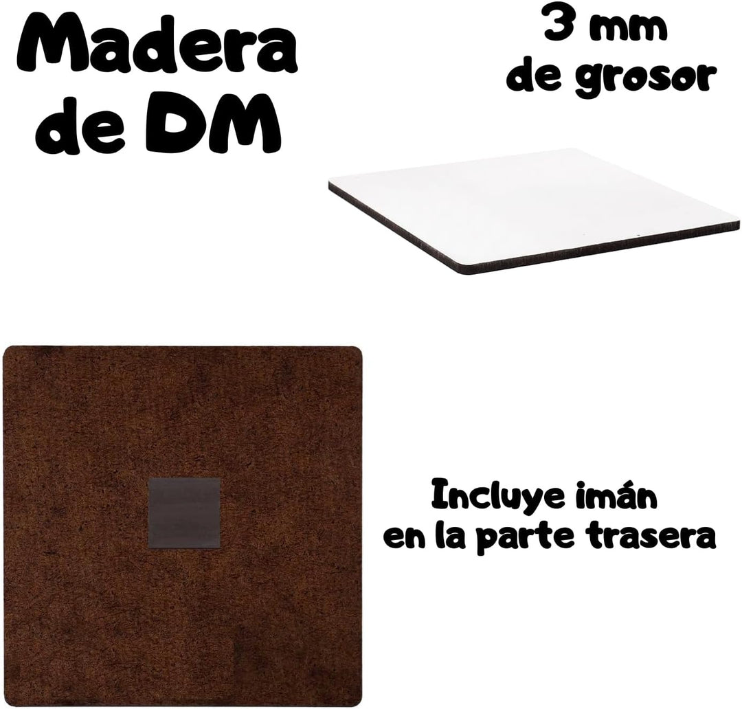 Grupo Darik Imán de Nevera Personalizado con Foto de 10x10cm– Decoración para Cocina – Detalle Único y Creativo – Ideal para Bodas, Cumpleaños, Recuerdos (Foto)