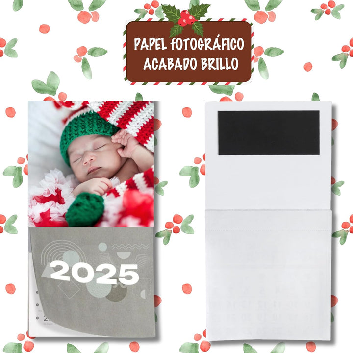 GRUPO DARIK 1 Calendario Magnético 2024-2025 para Nevera - Papel Fotografico Planificador Mensual con Imán Extra Fuerte para Refrigerador, Organizador de Cocina y Hogar