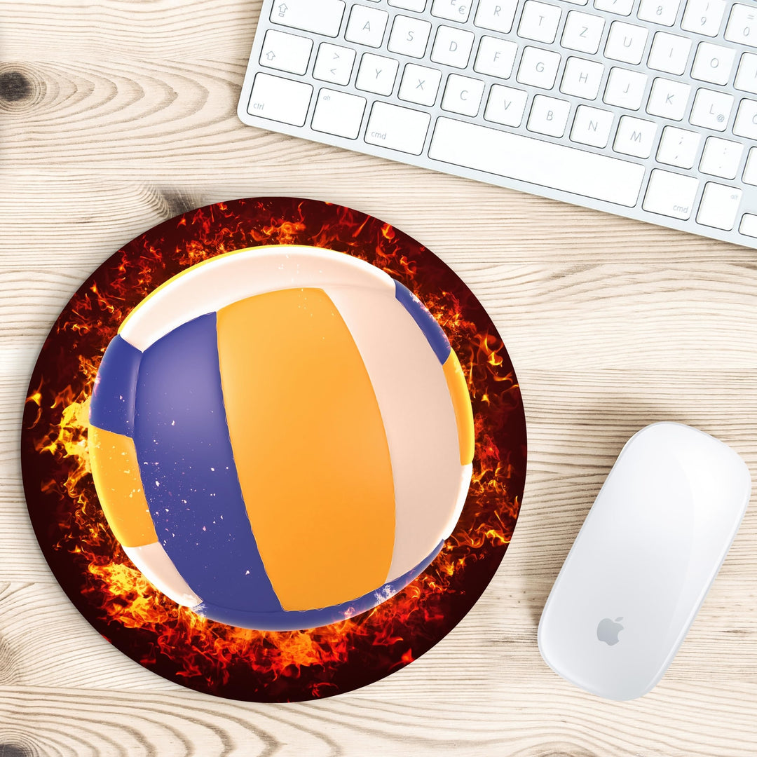 Grupo Darik Alfombrilla de Ratón Redonda 20 cm – Base Antideslizante – Mouse Pad con Diseños Originales – Ideal para Oficina, Gaming y Teletrabajo (Basket)