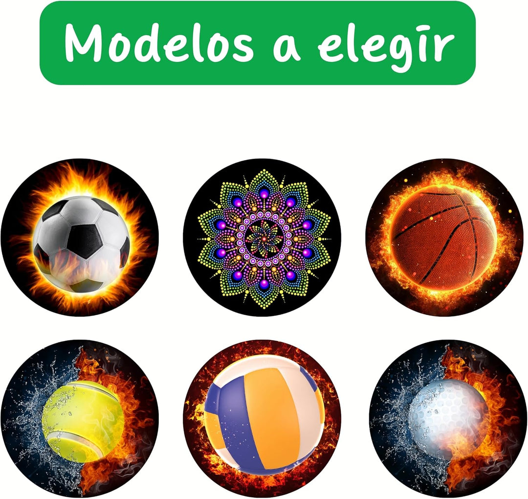 Grupo Darik Alfombrilla de Ratón Redonda 20 cm – Base Antideslizante – Mouse Pad con Diseños Originales – Ideal para Oficina, Gaming y Teletrabajo (Basket)