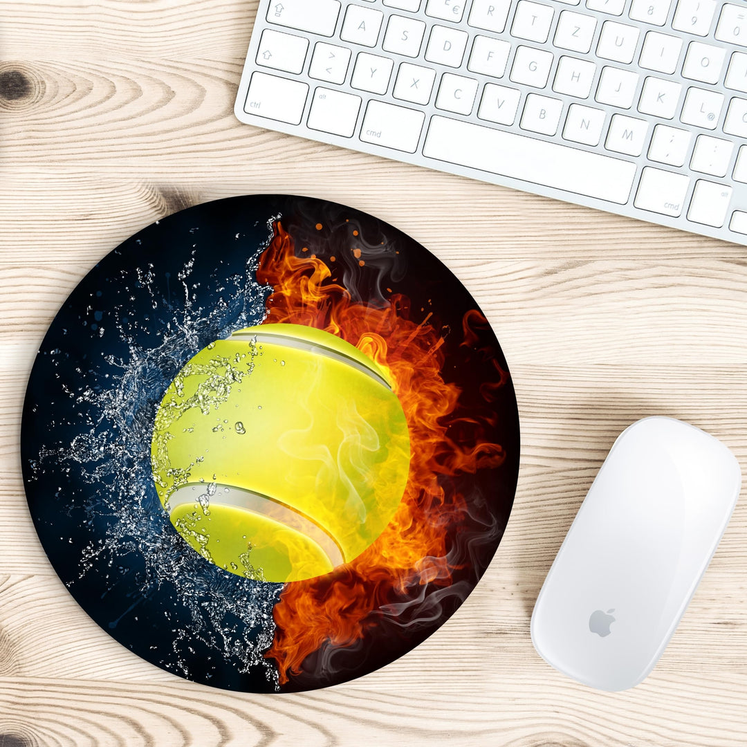 Grupo Darik Alfombrilla de Ratón Redonda 20 cm – Base Antideslizante – Mouse Pad con Diseños Originales – Ideal para Oficina, Gaming y Teletrabajo (Basket)