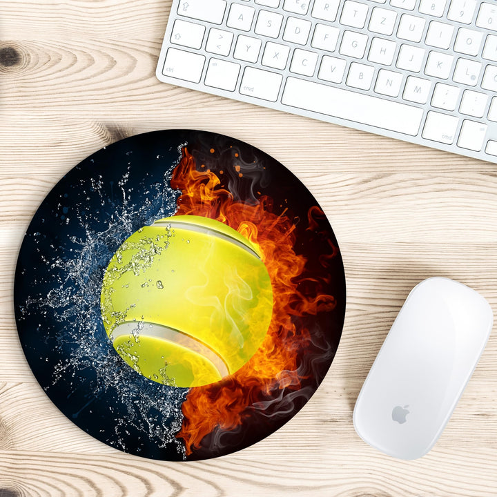 Grupo Darik Alfombrilla de Ratón Redonda 20 cm – Base Antideslizante – Mouse Pad con Diseños Originales – Ideal para Oficina, Gaming y Teletrabajo (Basket)