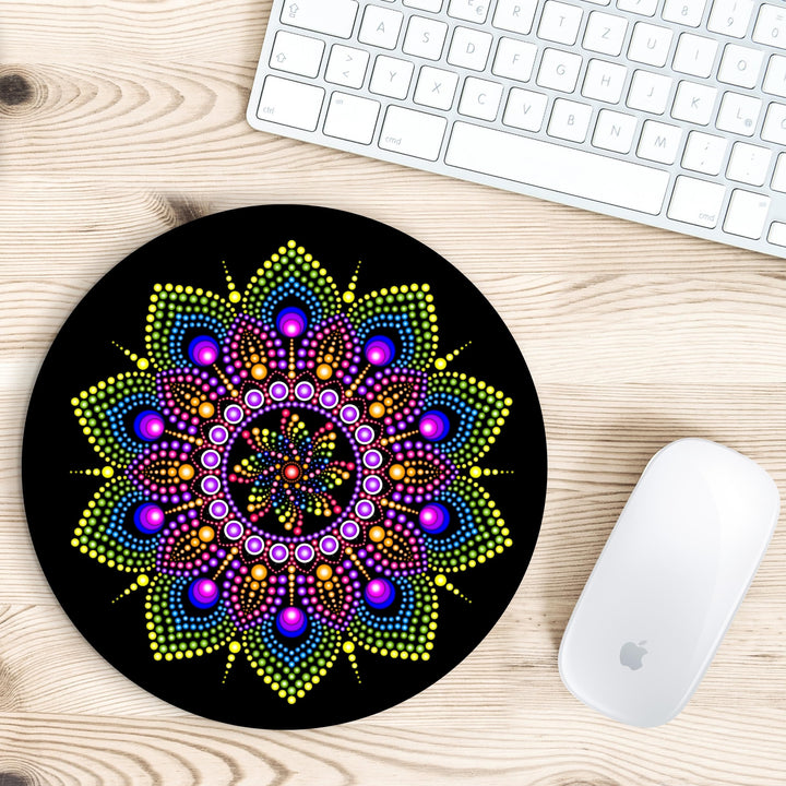 Grupo Darik Alfombrilla de Ratón Redonda 20 cm – Base Antideslizante – Mouse Pad con Diseños Originales – Ideal para Oficina, Gaming y Teletrabajo (Basket)