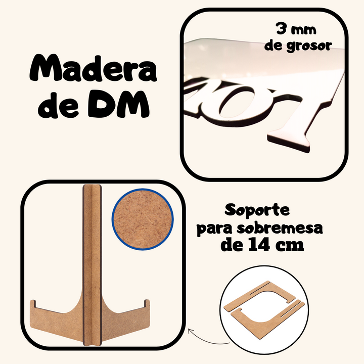 Fotopanel Personalizado LOVE de madera DM