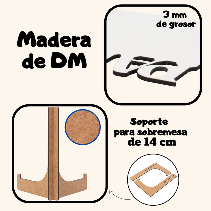 Fotopanel Personalizado PAPÁ de madera DM