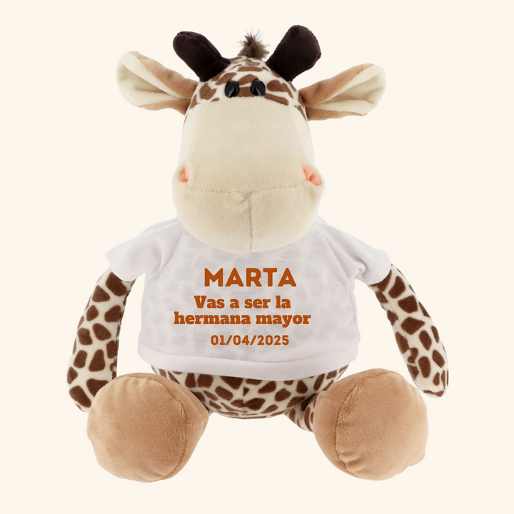 Girafa de Peluche Personalizable Hecho a Mano