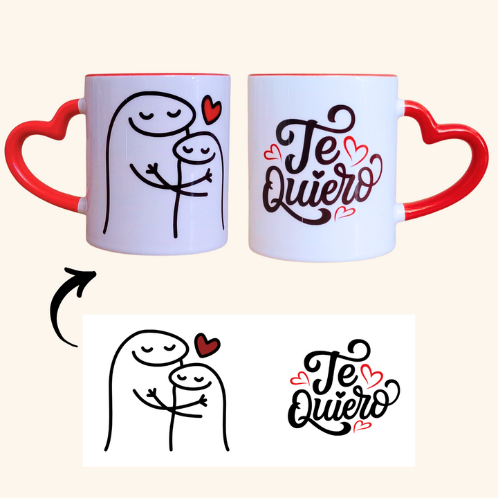 Taza Te quiero con Asa en Forma de Corazón 11oz –