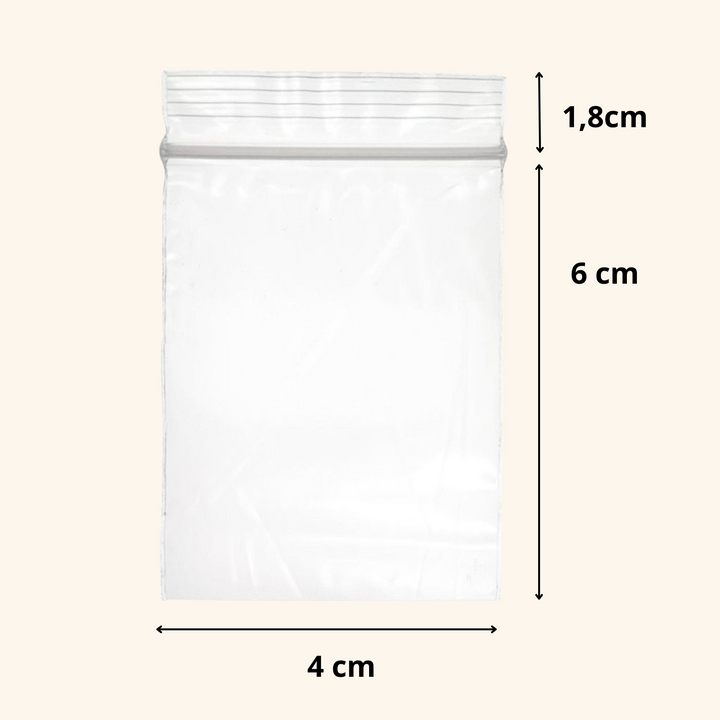 Pack de 1.000 Bolsas de Plástico Transparentes con Cierre Zip