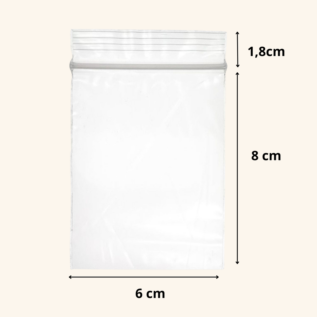 Pack de 1.000 Bolsas de Plástico Transparentes con Cierre Zip