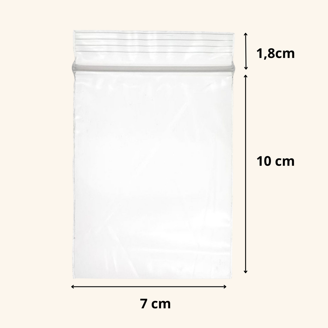Pack de 1.000 Bolsas de Plástico Transparentes con Cierre Zip