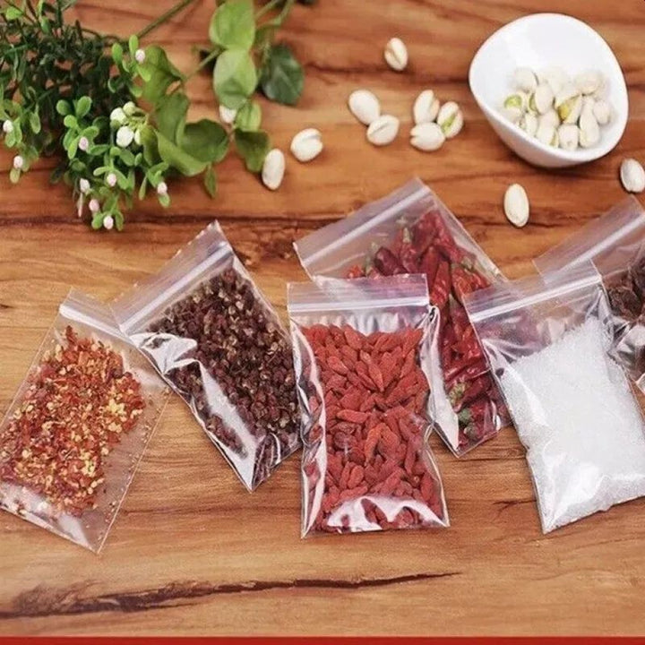 Pack de 1.000 Bolsas de Plástico Transparentes con Cierre Zip