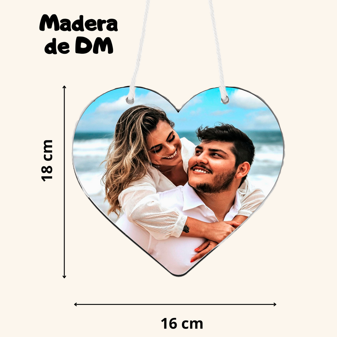 Fotopanel Personalizado CORAZÓN de madera DM