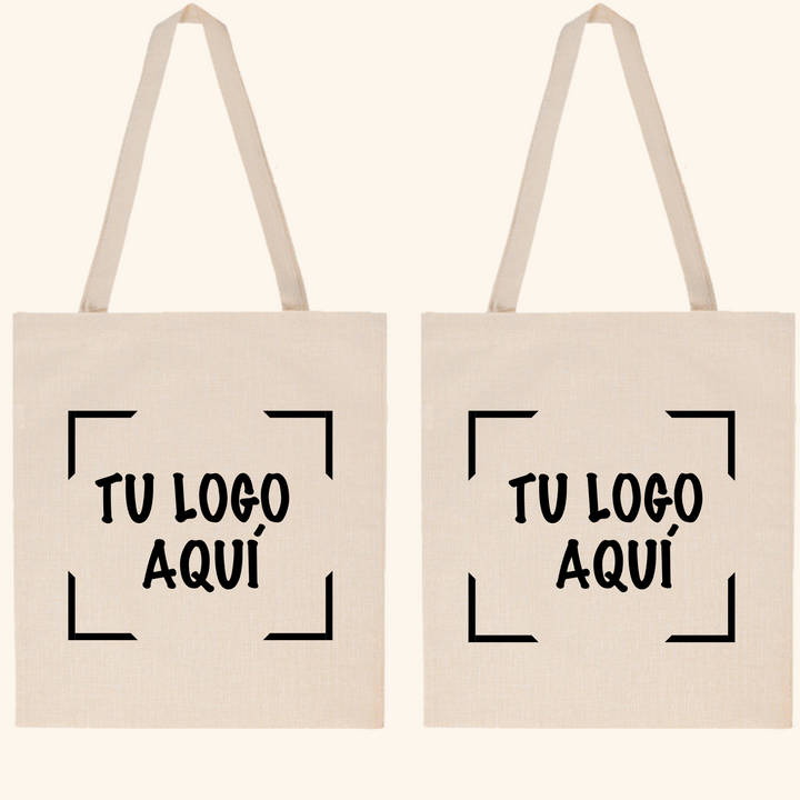👜 Tote Bag Personalizado a 2 caras Simil Lino para Empresas | Merchandising con Tu Logo Desde