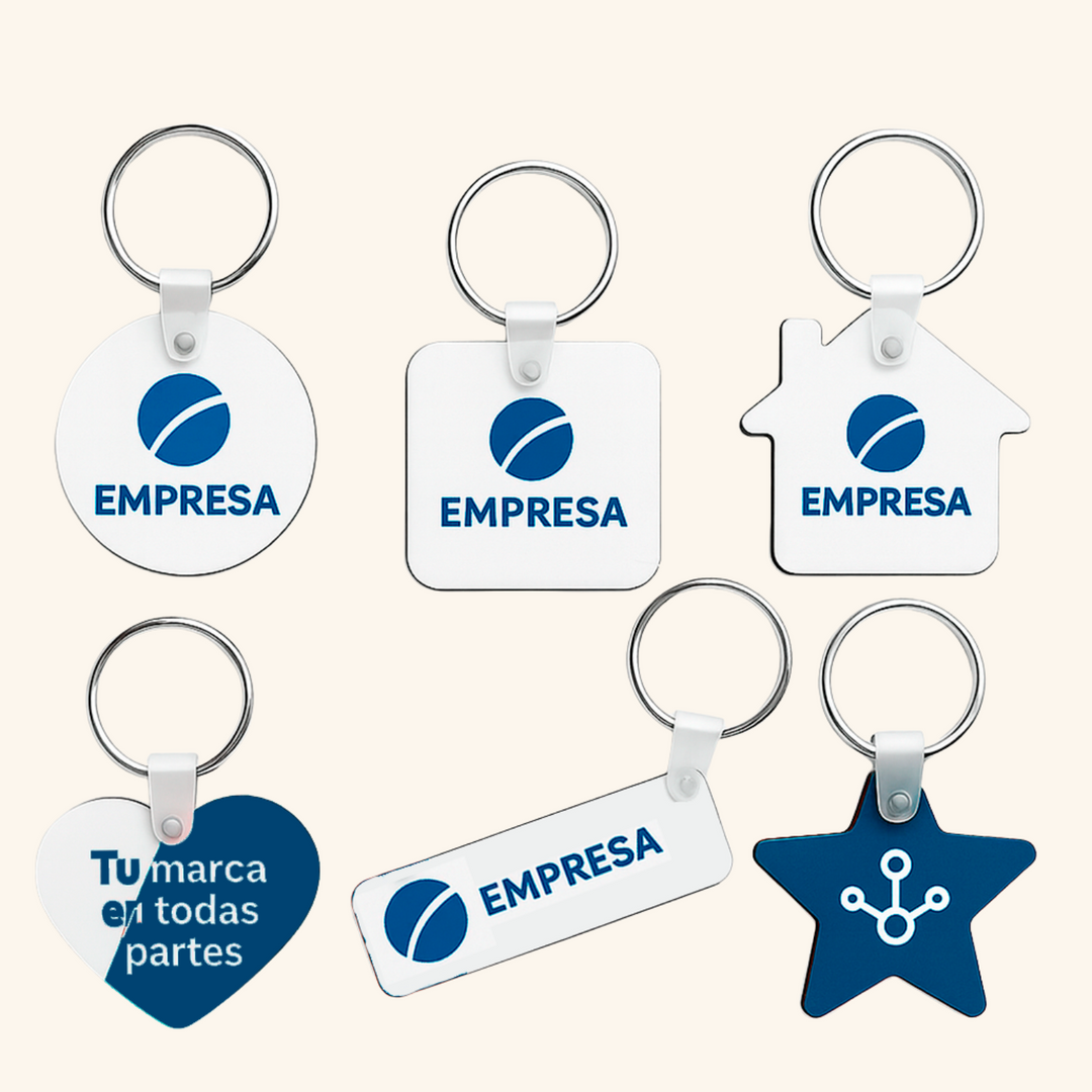 🔑 Llavero con tu logo en madera DM varios formatos Desde