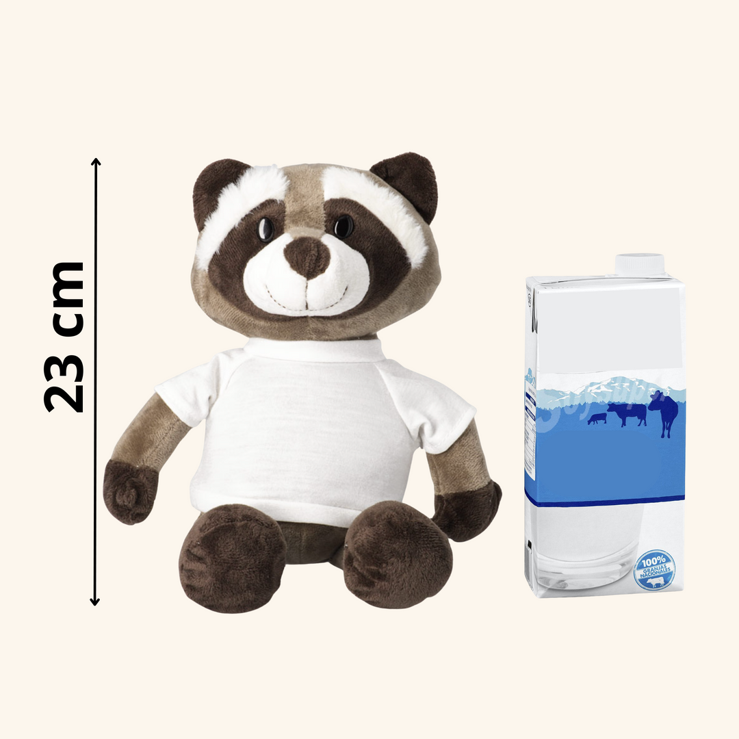 Mapache de Peluche Personalizable Hecho a Mano