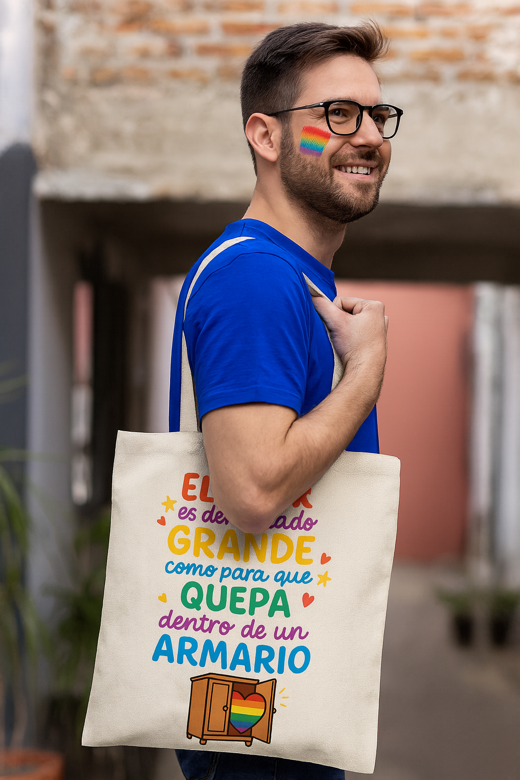 Tote Bag Ecológica de Símil Lino con Frase Inclusiva 2