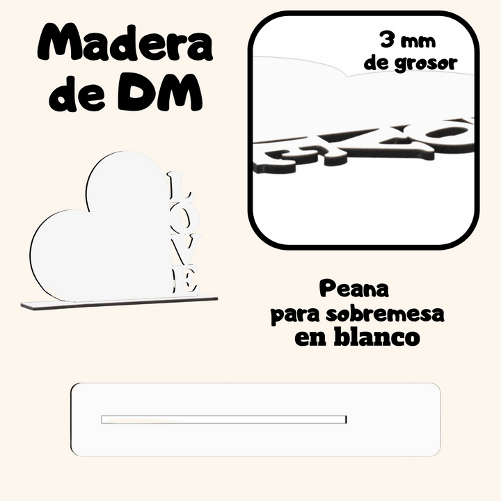 Fotopanel Personalizado LOVE de madera DM