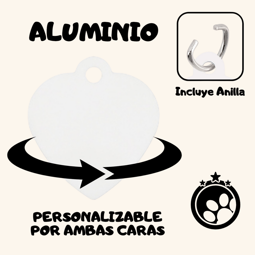Plaquita de Mascota Personalizada con Foto y Texto – Identificación Única para tu Compañero