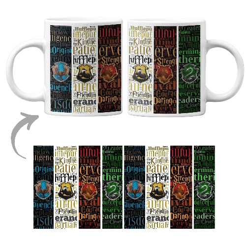 🧙‍♂️ Taza Banderas de Hogwarts de 11 oz – Escuelas de Harry Potter