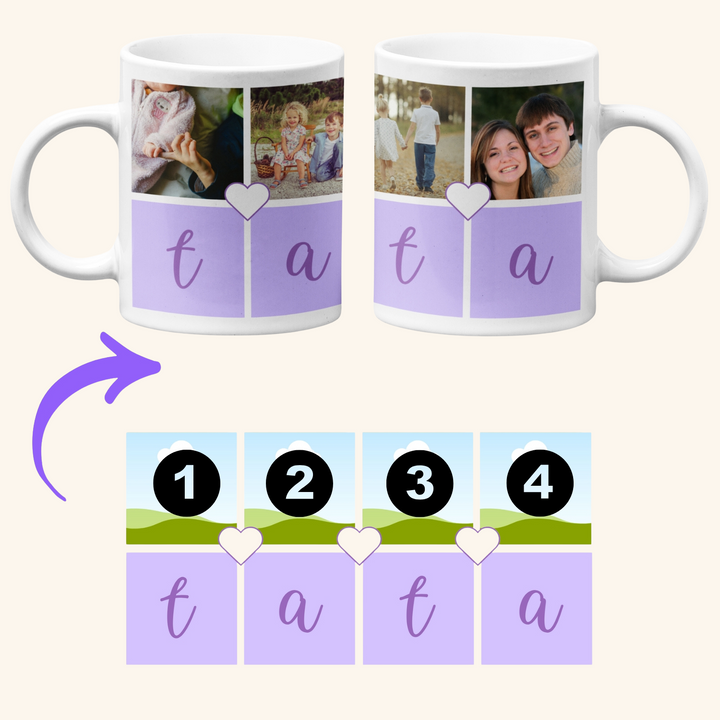Taza para hermana personalizada con imagenes