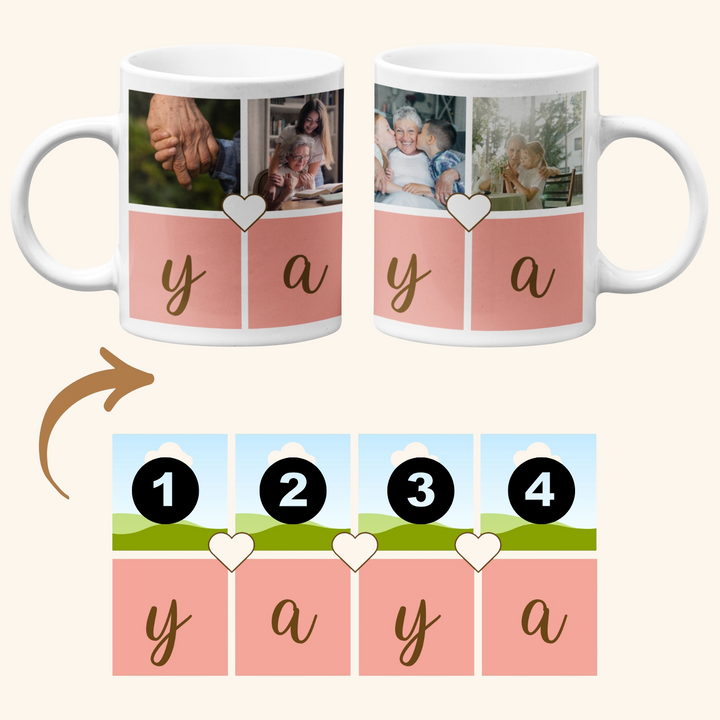 Taza para yaya personalizada con imagenes