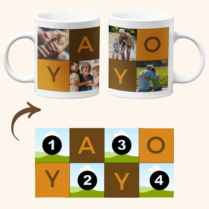 Taza para yayo personalizada con imagenes